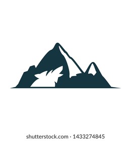 Mountain icon logo business template vector