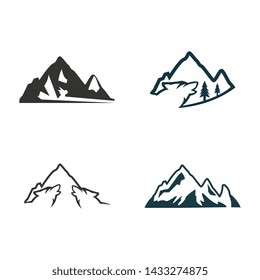 Mountain icon logo business template vector