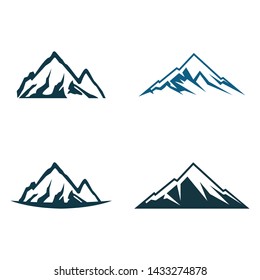 Mountain icon logo business template vector