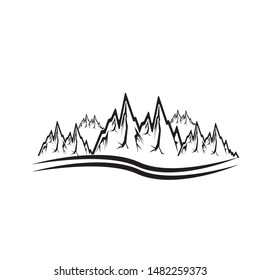 Mountain icon Logo Business Template Vector


