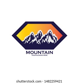 Mountain icon Logo Business Template Vector


