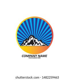 Mountain icon Logo Business Template Vector


