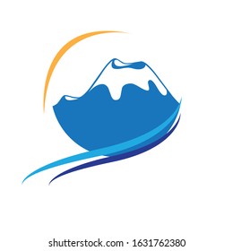 Mountain icon Logo Business Template Vector