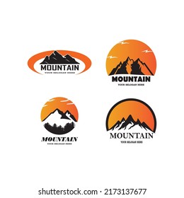 Mountain icon Logo Business Template Vector illustration design