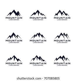 Mountain Icon Logo Design Set