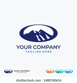 Mountain Icon Logo Design Template Simple Inspiration for Your Business Company. Vector Eps10 Editable