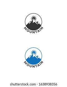 Mountain Icon Logo Design Template Inspiration for Your Business Company. Geometic Element Web. Vector Eps10 Editable 3