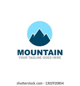 Mountain icon logo design vector template