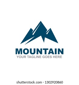 Mountain icon logo design vector template