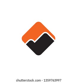 Mountain icon logo design vector template