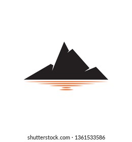 Mountain icon logo design vector template