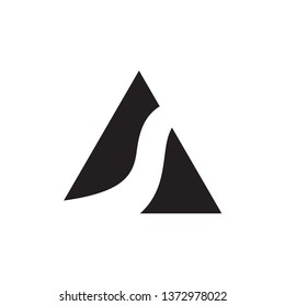 Mountain icon logo design vector template