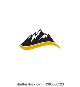 Mountain icon logo design vector template