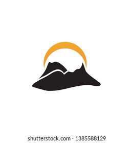 Mountain icon logo design vector template