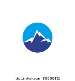 Mountain icon logo design vector template