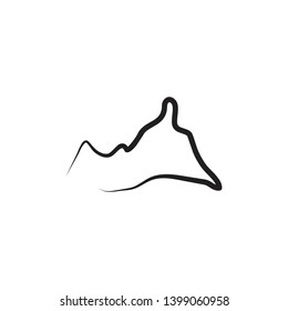 Mountain icon logo design vector template