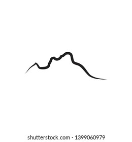 Mountain icon logo design vector template