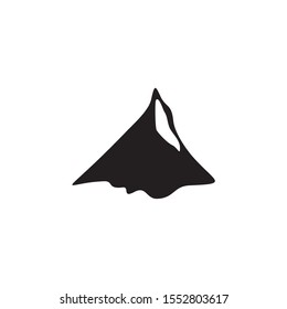 Mountain icon logo design vector illustration template