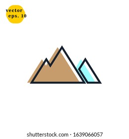 Mountain Icon Logo Design Vector Template