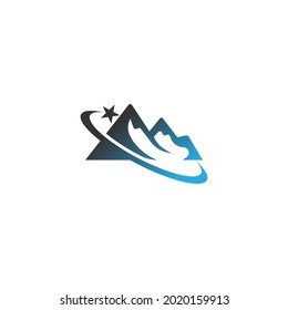 Mountain icon logo design vector illustration template