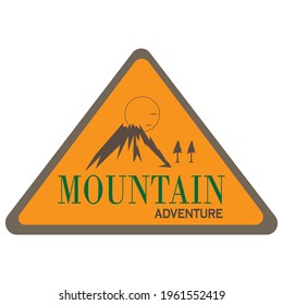 Mountain icon logo illustration design
