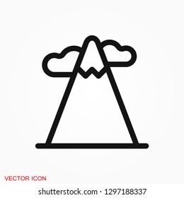 Mountain icon logo, illustration, vector sign symbol for design