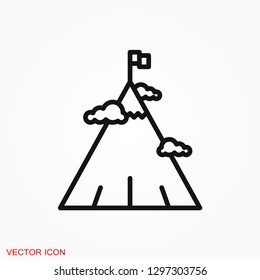 Mountain icon logo, illustration, vector sign symbol for design