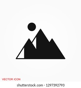 Mountain icon logo, illustration, vector sign symbol for design