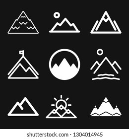 Mountain icon logo, illustration, vector sign symbol for design