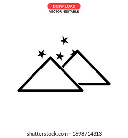 mountain icon or logo isolated sign symbol vector illustration - high quality black style vector icons
