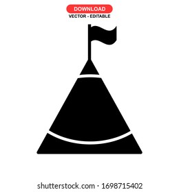 mountain icon or logo isolated sign symbol vector illustration - high quality black style vector icons
