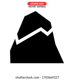 mountain icon or logo isolated sign symbol vector illustration - high quality black style vector icons
