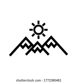 mountain icon or logo isolated sign symbol vector illustration - high quality black style vector icons
