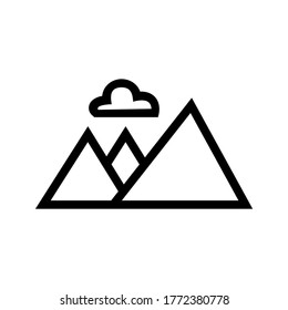mountain icon or logo isolated sign symbol vector illustration - high quality black style vector icons
