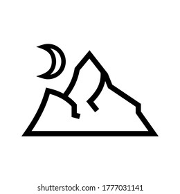 mountain icon or logo isolated sign symbol vector illustration - high quality black style vector icons
