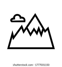 mountain icon or logo isolated sign symbol vector illustration - high quality black style vector icons
