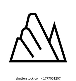mountain icon or logo isolated sign symbol vector illustration - high quality black style vector icons
