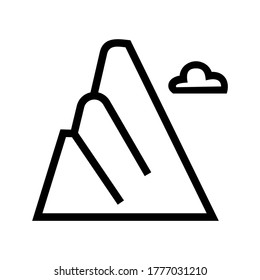 mountain icon or logo isolated sign symbol vector illustration - high quality black style vector icons
