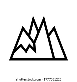 mountain icon or logo isolated sign symbol vector illustration - high quality black style vector icons
