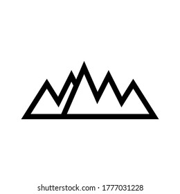 mountain icon or logo isolated sign symbol vector illustration - high quality black style vector icons
