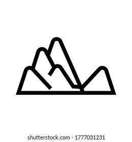 mountain icon or logo isolated sign symbol vector illustration - high quality black style vector icons
