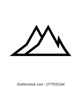 mountain icon or logo isolated sign symbol vector illustration - high quality black style vector icons
