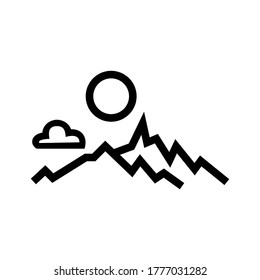 mountain icon or logo isolated sign symbol vector illustration - high quality black style vector icons
