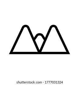 mountain icon or logo isolated sign symbol vector illustration - high quality black style vector icons
