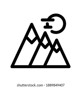 mountain icon or logo isolated sign symbol vector illustration - high quality black style vector icons
