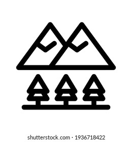 mountain icon or logo isolated sign symbol vector illustration - high quality black style vector icons
