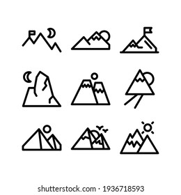 mountain icon or logo isolated sign symbol vector illustration - Collection of high quality black style vector icons
