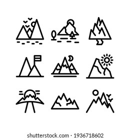 mountain icon or logo isolated sign symbol vector illustration - Collection of high quality black style vector icons
