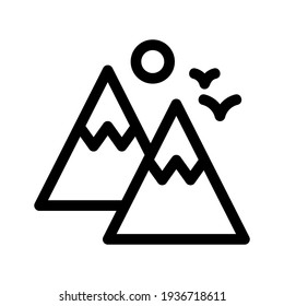 mountain icon or logo isolated sign symbol vector illustration - high quality black style vector icons

