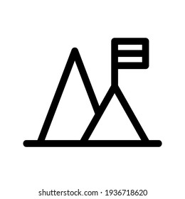 mountain icon or logo isolated sign symbol vector illustration - high quality black style vector icons
